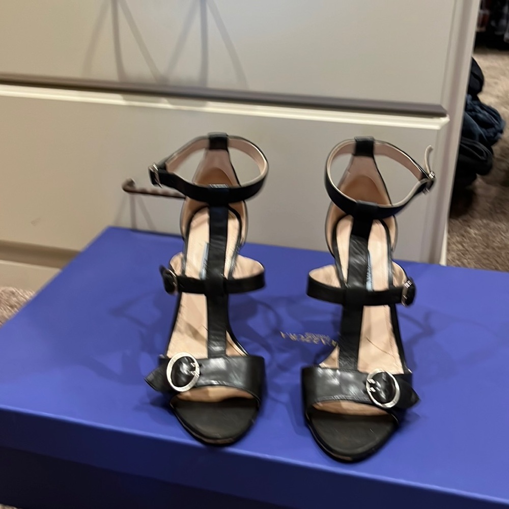 Prada black heeled sandal 38.5